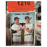 1967 TOPPS BASEBALL CARD CASH & AL KALINE