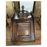 ANTIQUE ENGLISH COAL BIN W SCUTTLE