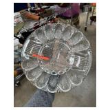 VINTAGE EGG GLASS PLATTER