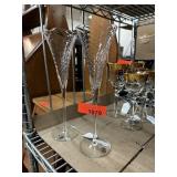 2PC FINE VINTAGE SWIRL CRYSTAL CHAMPAGNE FLUTES