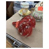 SIGNED ART GLASS HEART TOM BLOYD ART GLASS