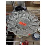 VINTAGE EGG GLASS PLATTER