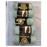 5 SKEINS YARN LIONS BRAND HOMESPUN YARN