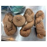 4 SKEINS YARN NOT SURE THE BLEND