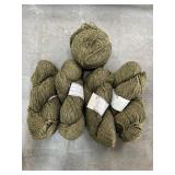 5 SKEINS YARN FLAX & WOOL HARRISVILLE DESIGNS
