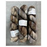 3 SKEINS YARN HEDGEHOG SILK & MERINO BLEND