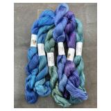 6 SKEINS YARN UNIQUE SHEEP SILK MERINO BLEND