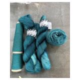 5 SKEINS / CONES YARN BLUEFACED LEICSTER SILK +