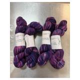 4 SKEINS YARN ANGORA COTTAGE MERINO SILK WOOL