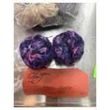 2 SKEINS YARN OZ YARN FRENZY PURPLES