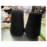 2 LARGE CONES THREAD HARRISVILLE BLACK SHETLAND