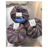3 SKEINS YARN  BOBOLI LACE WOOL ACRYLIC BLEND