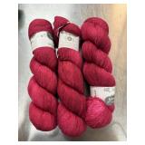 3 SKEINS YARN SILK MERINO HEDGEHOG FIBERS