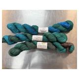 3 SKEINS YARN THE UNIQUE SHEEP MERINO AND SILK