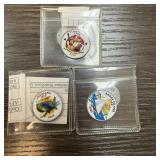 3 PIECE COLORIZED STATE QUARTERS