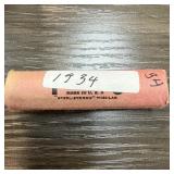 1934 ROLL WHEAT PENNIES CENTS