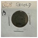 1868 SHIELD NICKEL