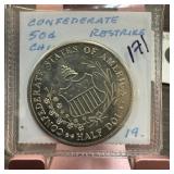 CONFEDERATE RESTRIKE HALF DOLLAR