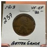 1913 WHEAT PENNY CENT BETTER GRADE