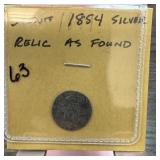 1854 3 CENT SILVER PIECE