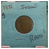 1872 INDIAN HEAD PENNY CENT RARE