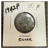 1942-P JEFFERSON SILVER WAR NICKEL
