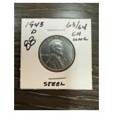 1943-D STEEL WHEAT PENNY CENT HIGH GRADE