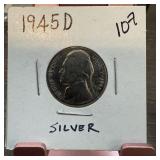 1945-D JEFFERSON SILVER WAR NICKEL