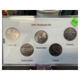 2001 PLATINUM PLATED STATE QUARTERS