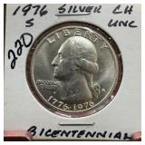 1976-S WASHINGTON SILVER QUARTER HIGH GRADE