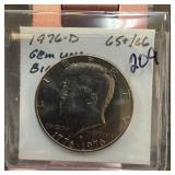 1976-D UNC HIGH GRADE BICENTENNIAL JFK HALF DOLLAR