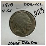 1918 LIBERTY V NICKEL DDR-002 DOUBLE DIE