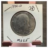 1972-D JFK HALF DOLLR HIGH GRADE