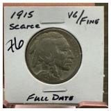 1915 BUFFALO NICKEL SCARCE FULL DATE