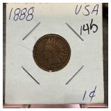 1888 INDIAN HEAD PENNY CENT