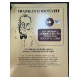 FDR 100TH ANN COMMEM PURE GOLD ROOSEVELT DIME
