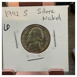 1942-S JEFFERSON SILVER WAR NICKEL