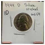 1955-D JEFFERSON SILVER WAR NICKEL HIGH GRADE