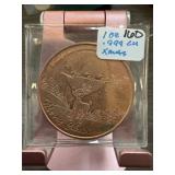 1 OZ COPPER BULLION ROUND CHRISTMAS