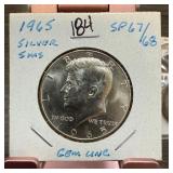 1965 JFK SILVER HALF DOLLAR SILVER SMS UNC