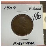 1909 INDIAN HEAD PENNY CENT
