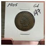 1905 INDIAN HEAD PENNY CENT