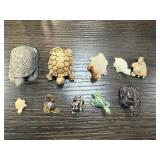 LOT OF 10 TURTLE FIGURINES