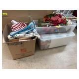 3 BOXES TUBS CHRISTMAS / EASTER DECOR