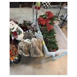2 LARGE BIN OF CHRISTMAS DECOR