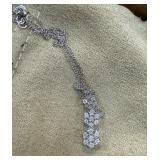 .25 CT DIAMOND RHODIUM / STERLING SILVER NECKLACE
