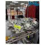 LOT OF CRYSTAL LOTUS CANDLE HOLDERS