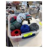 LARGE BIN OF MIXED YARN