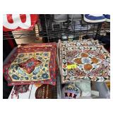 2 SETS OF 4 SILK EMBROIDERED PLACEMATS