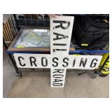 WOOD RAILROAD CROSSING SIGN